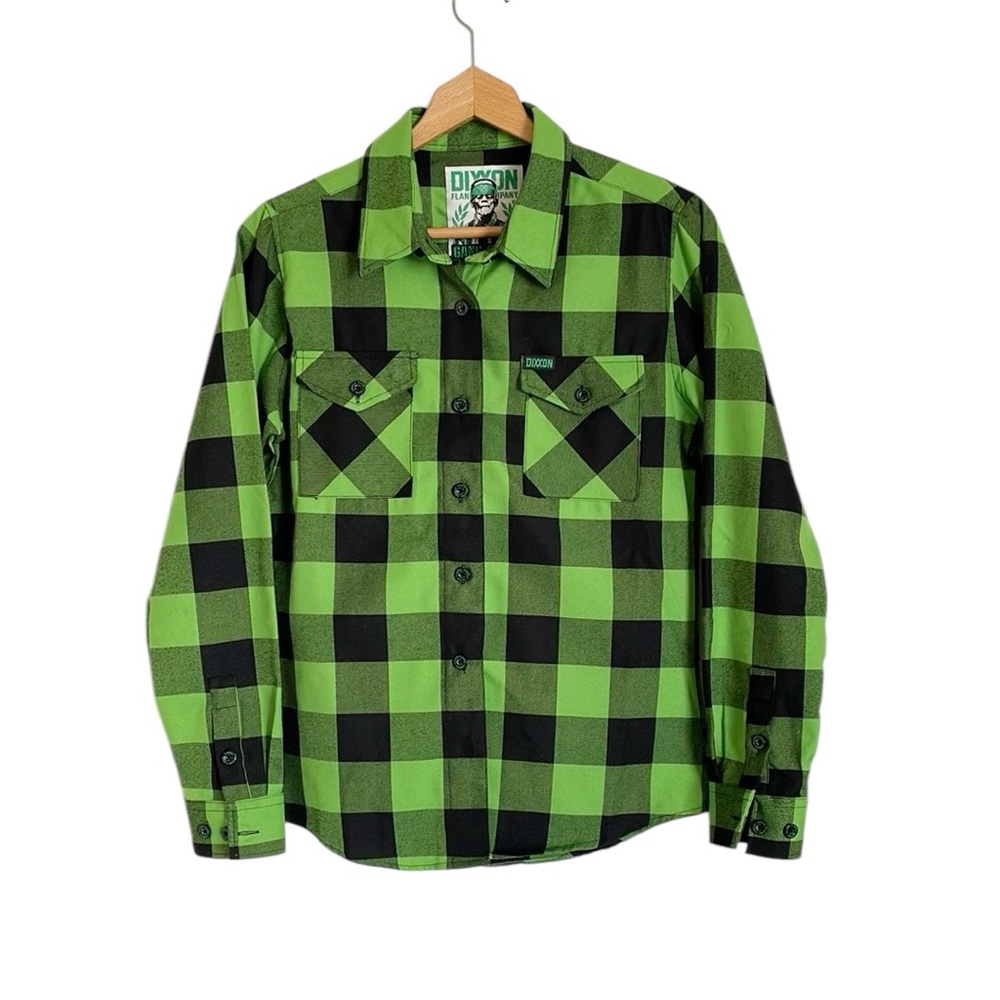 Dixxon Flannel Company Plaid Gang Green Long Sleeve Shirt size M